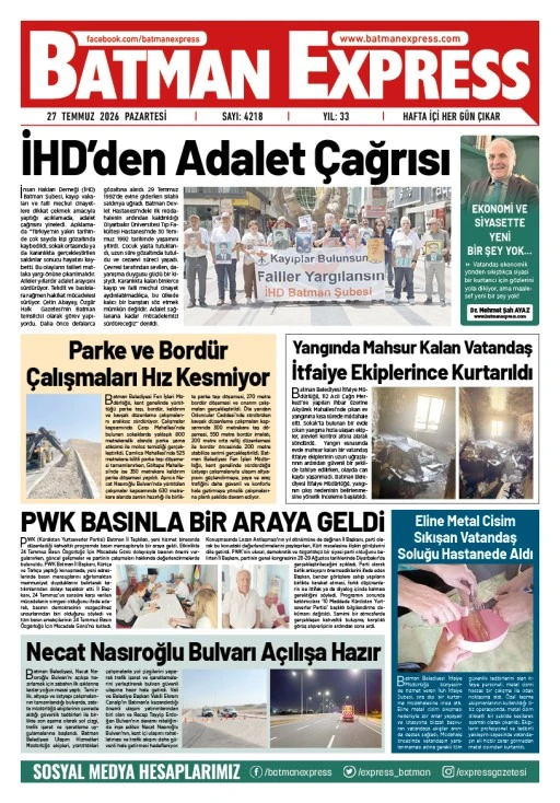 27 TEMMUZ 2026 PAZARTESİ