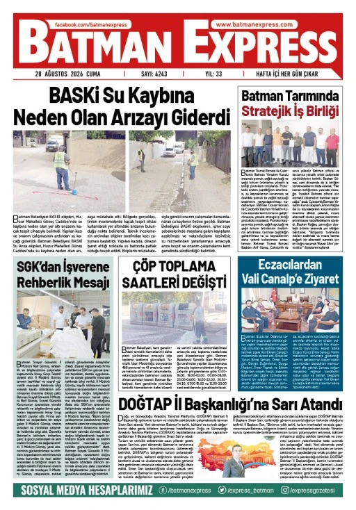 28 AĞUSTOS 2026 CUMA