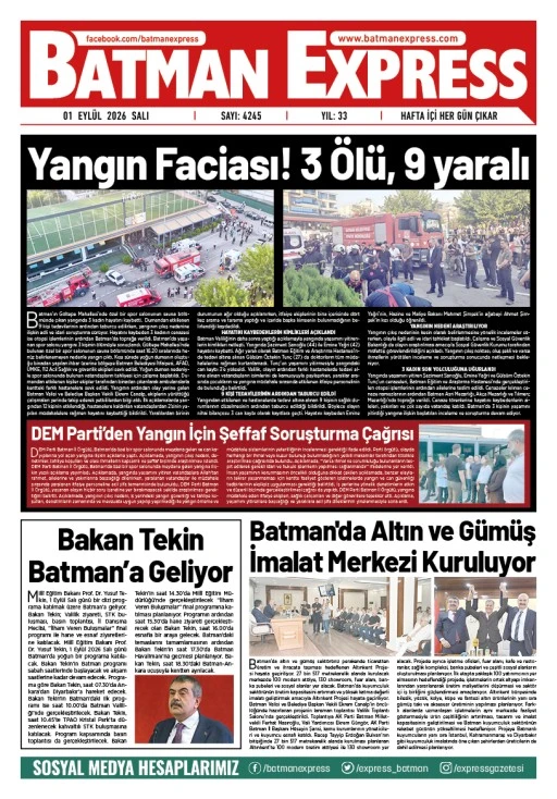 01 EYLÜL 2026 SALI