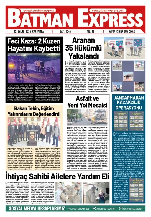 02 EYLÜL 2026 ÇARŞAMBA