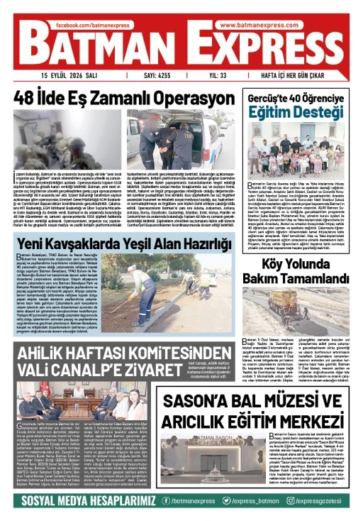 15 EYLÜL 2026 SALI