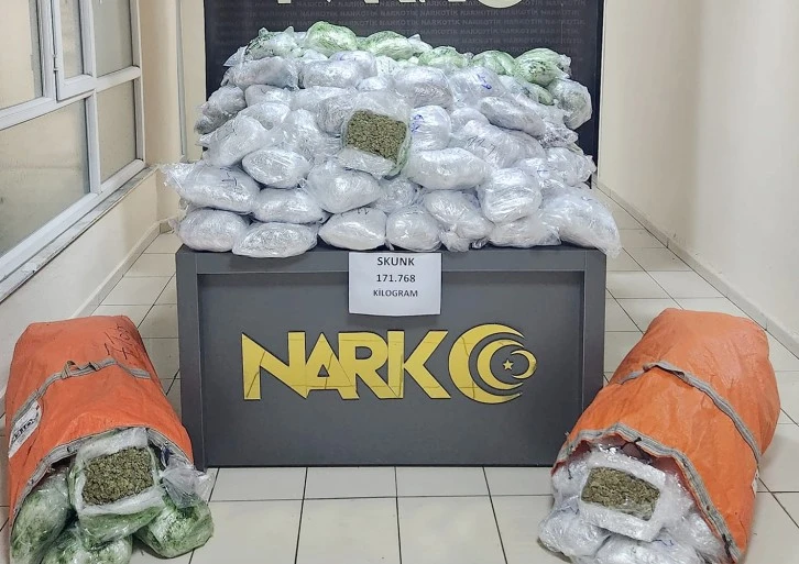 171 KİLO SHUNK ELE GEÇİRİLDİ