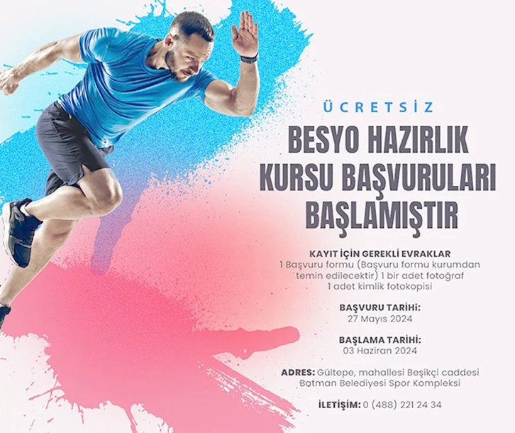 BESYO HAZIRLIK KURSU BAŞVURULARI BAŞLADI