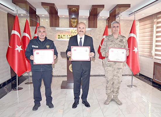 G&Uuml;VENLİK &Ccedil;ALIŞMALARINA BAŞARI BELGESİ