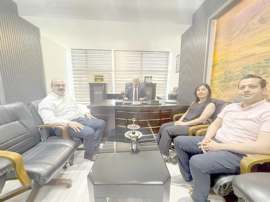 İL M&Uuml;D&Uuml;R&Uuml; NERSE&rsquo;DEN BAŞKAN KAPLAN&rsquo;A ANLAMLI ZİYARET