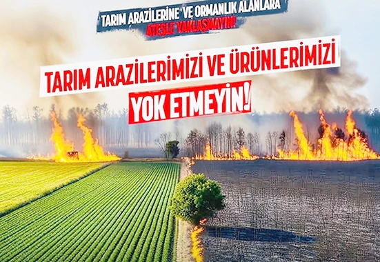 BELEDİYEDEN ANIZ YANGINLARINA KARŞI UYARI