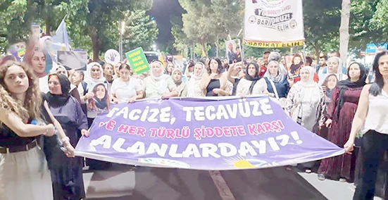 KADINA YÖNELİK ŞİDDETE KARŞI YÜRÜYÜŞ DÜZENLENDİ