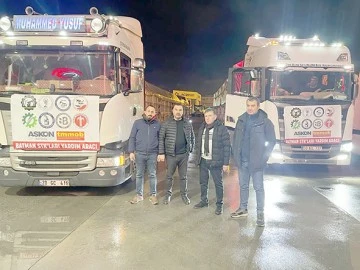 6 TIR DEPREM B&Ouml;LGELERİNE VARDI