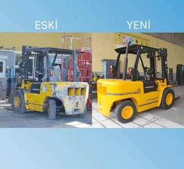 ATIL DURUMDAKİ FORKLİFT GENEL BAKIMDAN GE&Ccedil;İRİLDİ