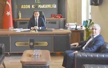 BELEDİYE BAŞKANINDAN KAYMAKAM METE&rsquo;YE ZİYARET