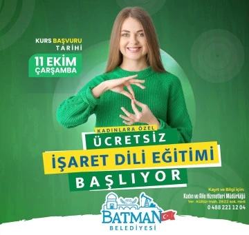 BELEDİYEDEN KADINLARA &Ouml;ZEL İŞARET DİLİ KURSU