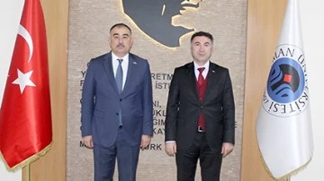 B&Uuml;Y&Uuml;KEL&Ccedil;İ MEMMEDOV, REKT&Ouml;R DEMİR&rsquo;İ ZİYARET ETTİ