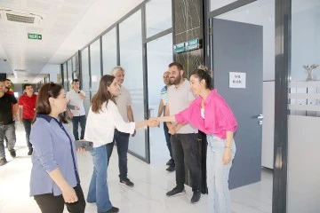 EŞ BAŞKAN S&Ouml;N&Uuml;K EK HİZMET BİNASINDAKİ &Ccedil;ALIŞMALARI DENETLEDİ