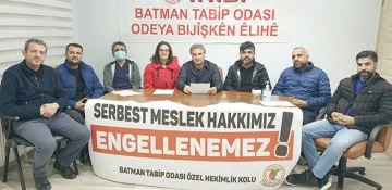 “HEKİMLERİN ANAYASAL HAKKINA DARBE YAPILDI”