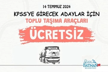KPSS&rsquo;YE GİRECEK ADAYLAR İ&Ccedil;İN &Uuml;CRETSİZ ULAŞIM