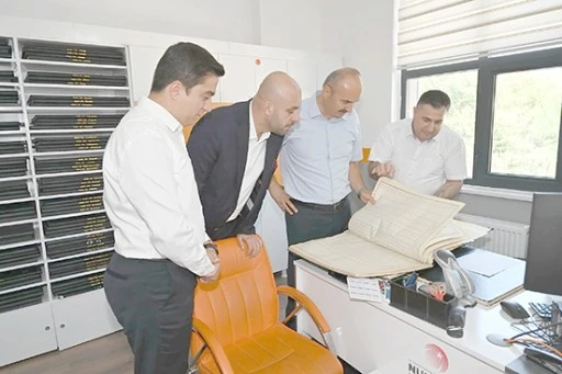 VALİ CANALP&rsquo;TEN KAYMAKAM ARSLANŞAHİN&rsquo;E HAYIRLI OLSUN ZİYARETİ