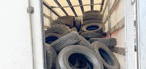 9 AYDA 64 TIR ATIK LASTİK GERİ D&Ouml;N&Uuml;Ş&Uuml;ME G&Ouml;NDERİLDİ
