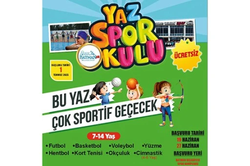 BELEDİYE &Ccedil;OCUKLARI YAZ SPOR OKULLARI&rsquo;NA DAVET EDİYOR