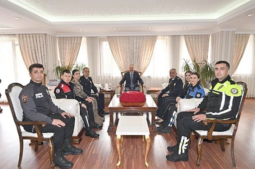 VALİ CANALP&rsquo;A POLİS HAFTASI ZİYARETİ
