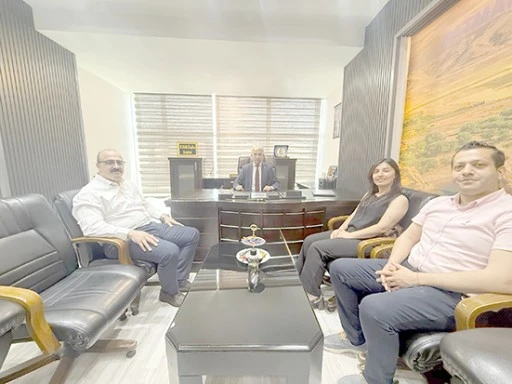 İL M&Uuml;D&Uuml;R&Uuml; NERSE&rsquo;DEN BAŞKAN KAPLAN&rsquo;A ANLAMLI ZİYARET