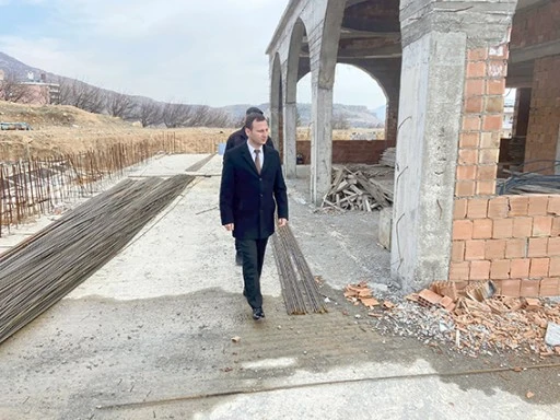 MERKEZ CAMİ İNŞAATI İNCELENDİ