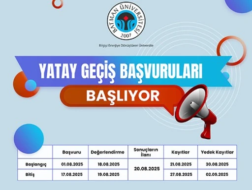 YATAY GE&Ccedil;İŞ BAŞVURULARI 1 AĞUSTOS&rsquo;TA BAŞLIYOR