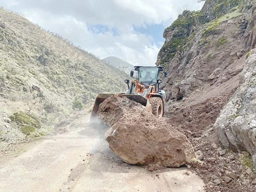 YOĞUN YAĞIŞ, YOLLARI TIKADI!