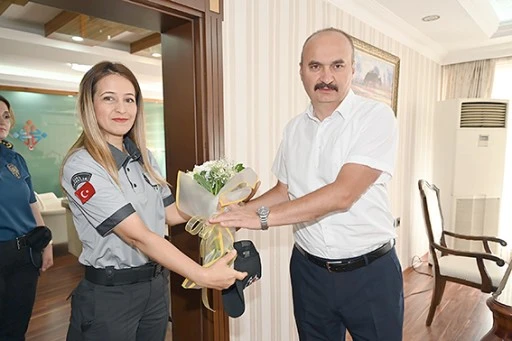 &Ouml;ZEL G&Uuml;VENLİK HAFTASI&rsquo;NDA VALİ CANALP&rsquo;A ZİYARET