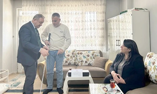 G&Ouml;RME ENGELLİ GAZİYE AKILLI BASTON DESTEĞİ