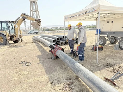 5 BİN METRE UZUNLUĞUNDA İ&Ccedil;MESUYU HATTINA BAŞLANDI