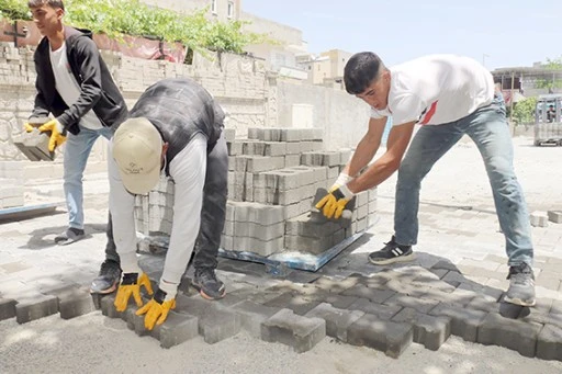 225 BİN METREKARE PARKE TAŞI D&Ouml;ŞENDİ