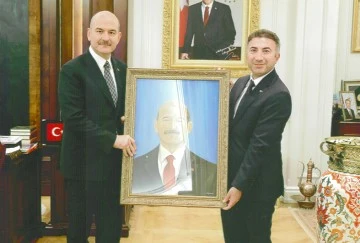 REKT&Ouml;R DEMİR&rsquo;DEN BAKAN SOYLU'YA ZİYARET