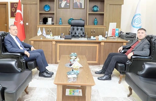 REKT&Ouml;R DEMİR&rsquo;DEN REKT&Ouml;R ELMASTAŞ&rsquo;A ZİYARET