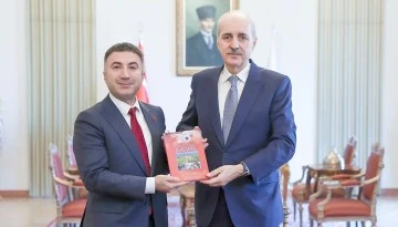 REKT&Ouml;R DEMİR&rsquo;DEN TBMM BAŞKANI KURTULMUŞ&rsquo;A ZİYARET