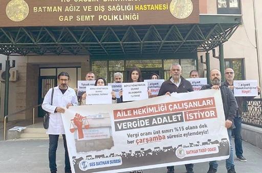 SAĞLIK EMEK&Ccedil;İLERİ VERGİDE ADALET İ&Ccedil;İN EYLEMDE