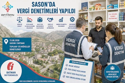 SASON&rsquo;DA 170 M&Uuml;KELLEFE VERGİ DENETİMİ