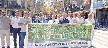 &ldquo;SU KAYNAKLARI TEHDİT ALTINDA&rdquo;