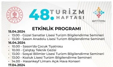 TURİZM &Ccedil;ALIŞTAYI &Ccedil;ARŞAMBA G&Uuml;N&Uuml; D&Uuml;ZENLENECEK