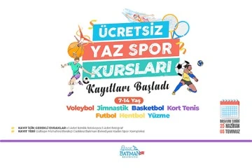 &Uuml;CRETSİZ YAZ SPOR KURSLARI KAYITLARI BAŞLADI