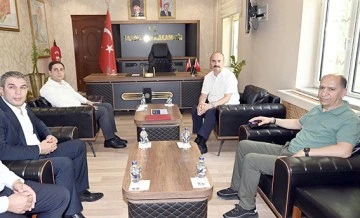 VALİ CANALP, KAYMAKAM BAŞAR&rsquo;A HAYIRLI OLSUN ZİYARETİ